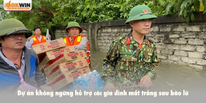 Dự án không ngừng hỗ trợ các gia đình mất trắng sau bão lũ